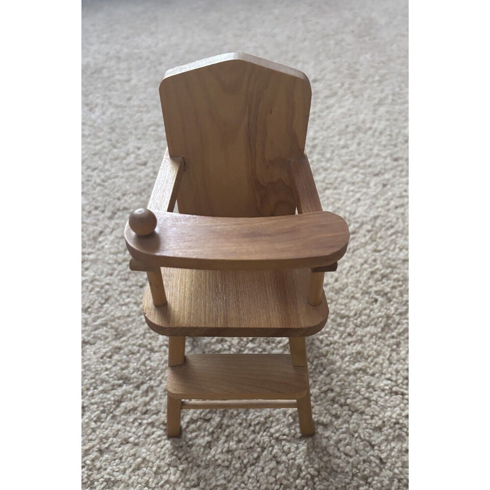 VINTAGE WOODEN STROMBECKER DOLL HIGHCHAIR